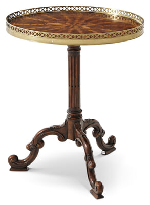Radiating Parquetry Accent Table