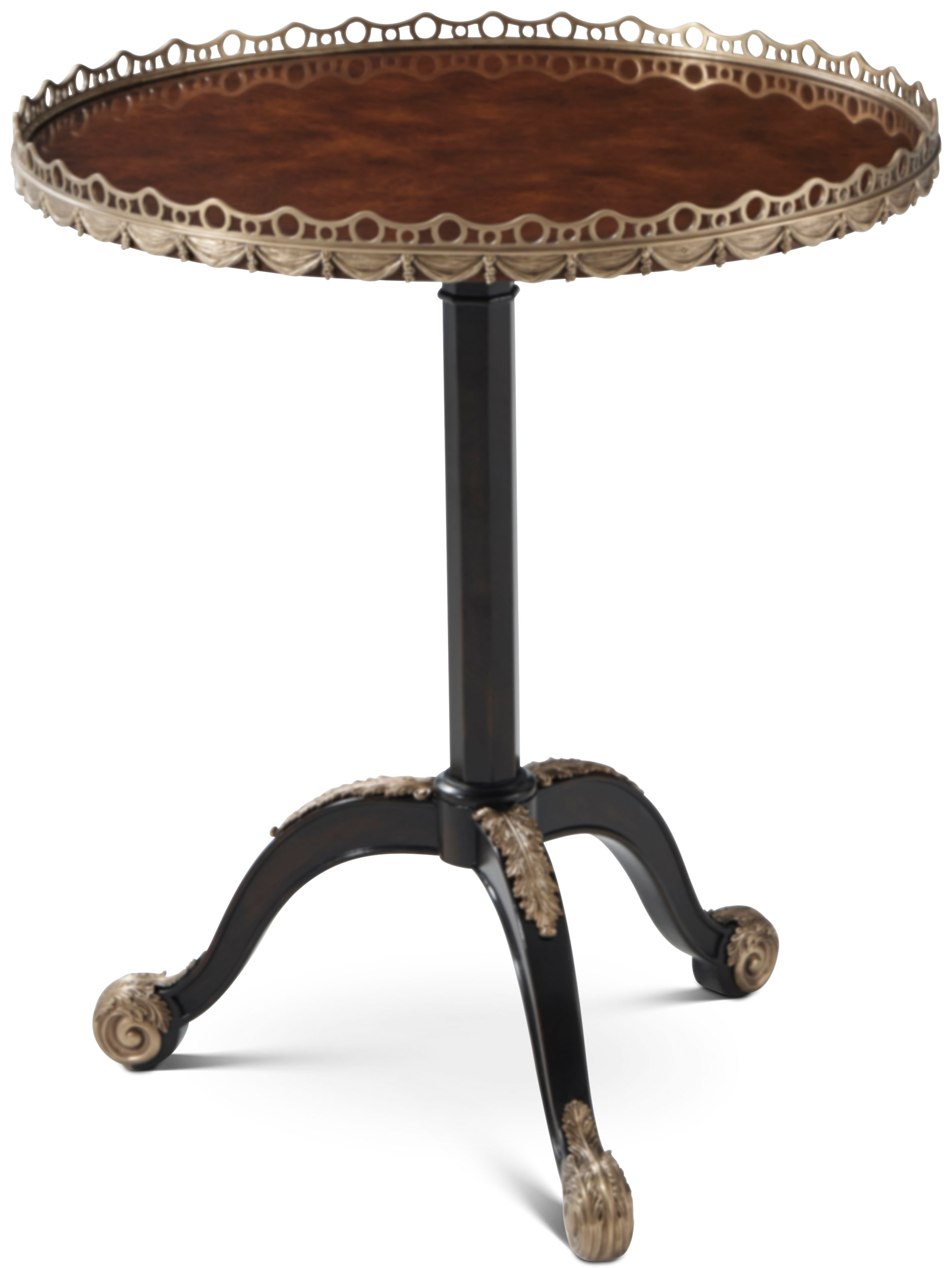 Galleried Appeal Accent Table