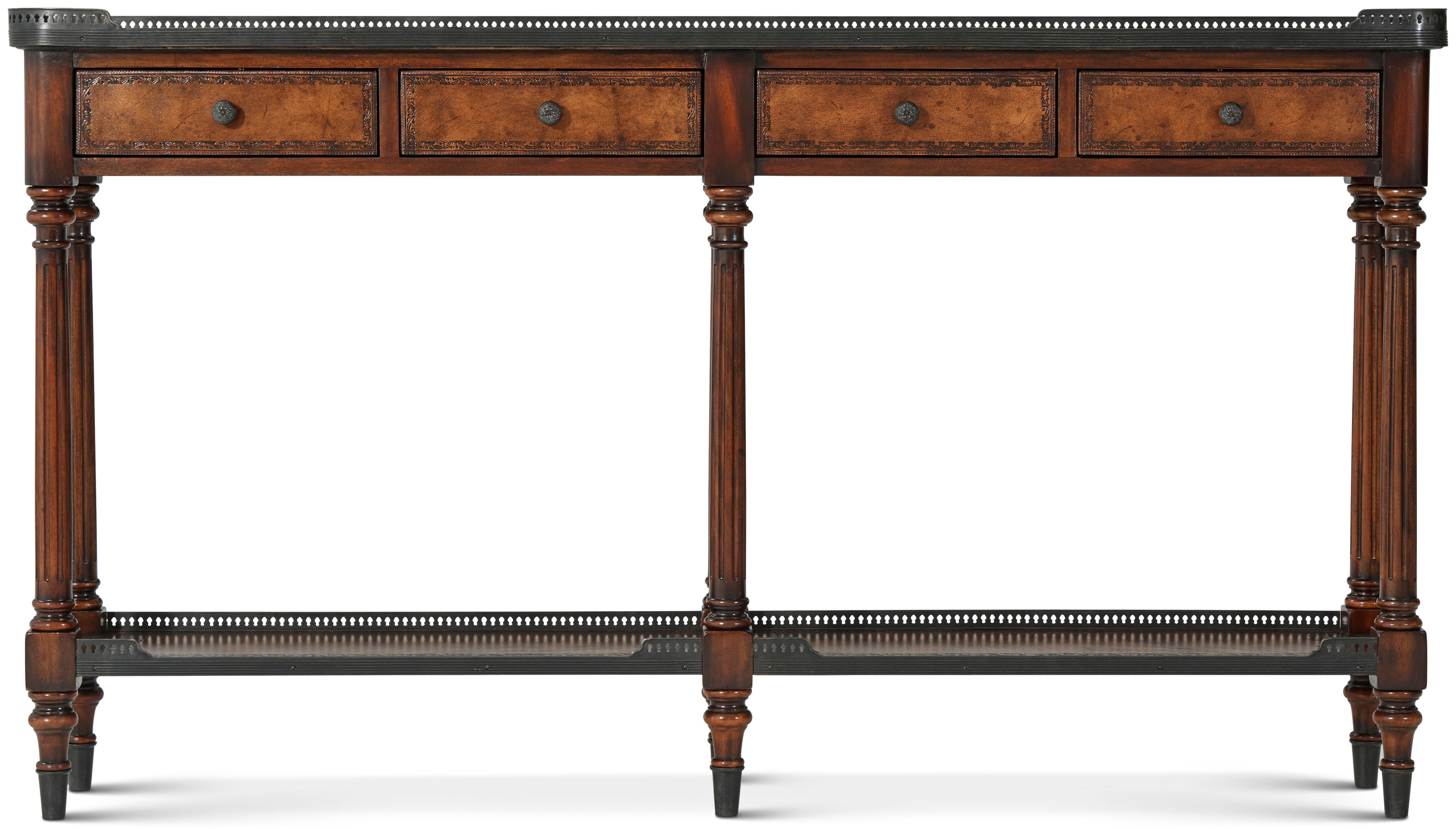 The Louis XVI Leather Console Table | Theodore Alexander