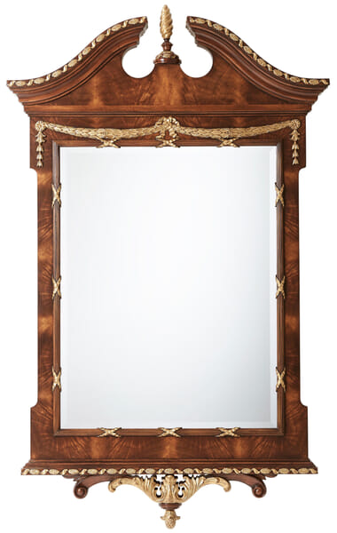The India Silk Bedroom Wall Mirror
