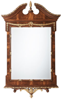 The India Silk Bedroom Wall Mirror