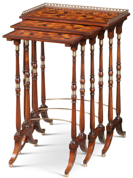 The South Drawing Room Parquetry Nest of Tables