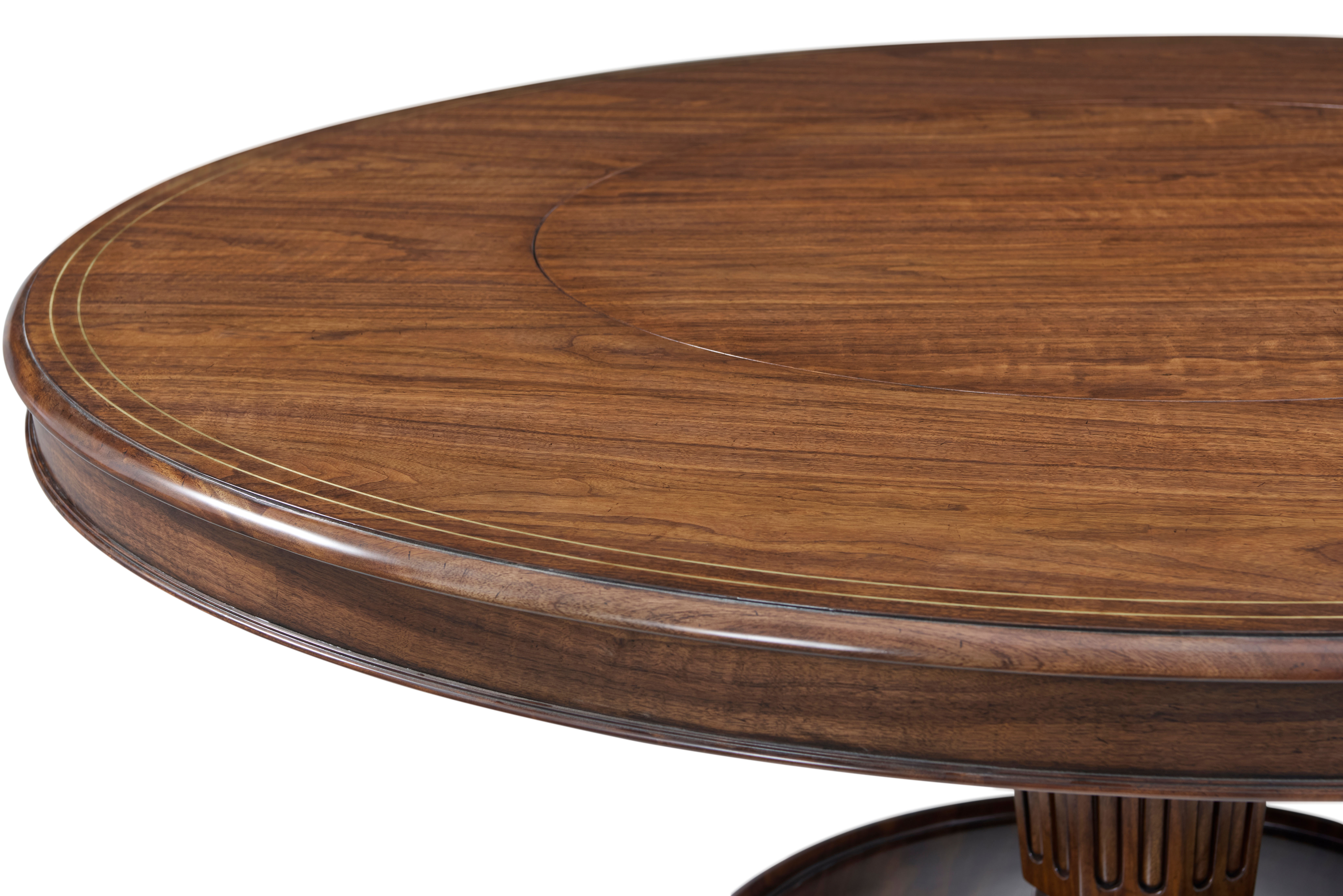 Haddon Round Dining Table with Lazy Suzan | Theodore Alexander