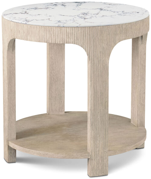Horizon Round Quartz Side Table