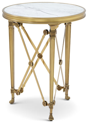Spencer London Small Round Brass Side Table