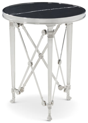 Spencer London Small Round Nickel Side Table Spencer London Small Round Nickel Side Table