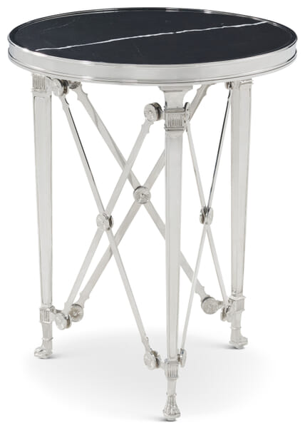 Spencer London Small Round Nickel Side Table Spencer London Small Round Nickel Side Table