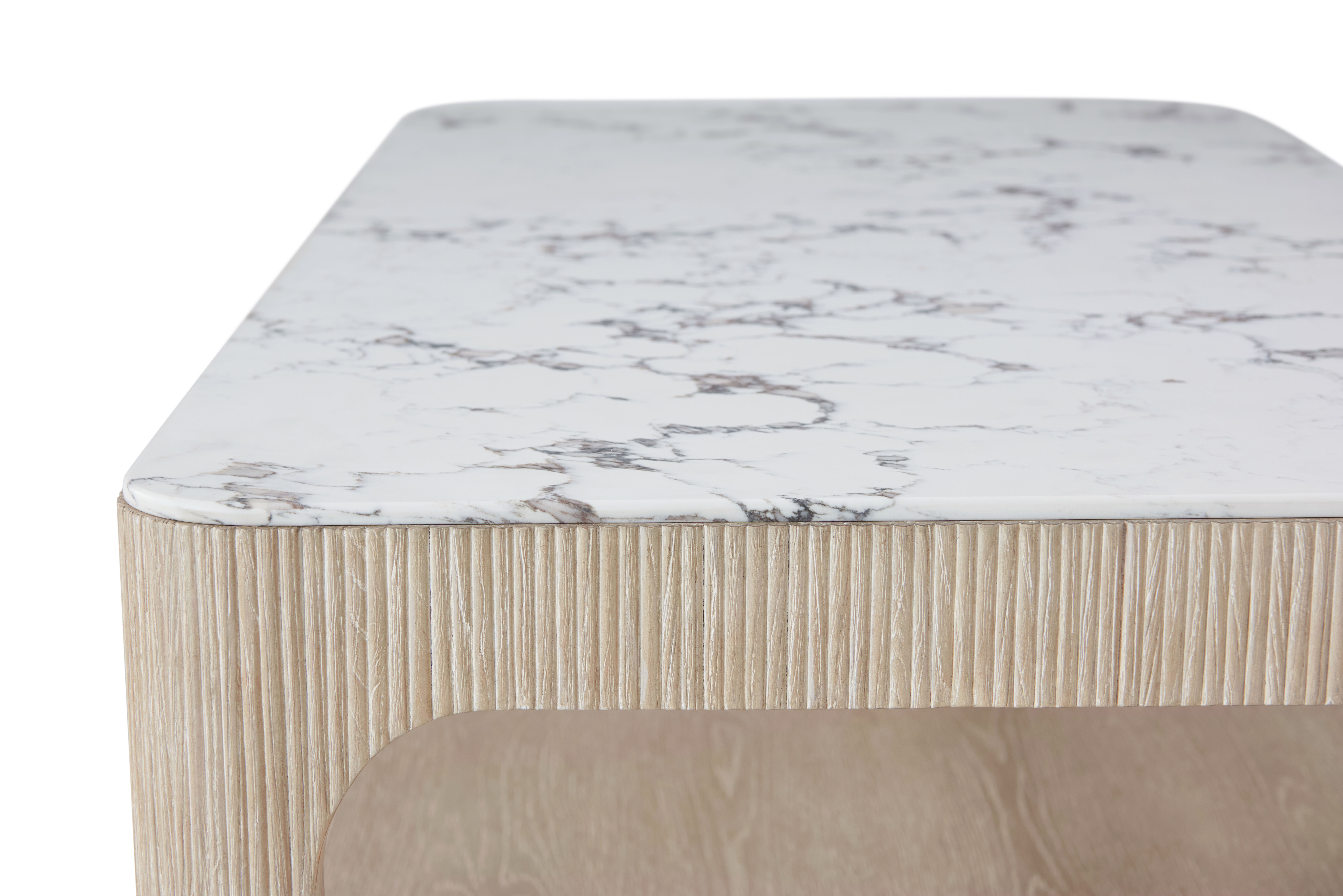 Horizon Square Quartz Cocktail Table | Theodore Alexander