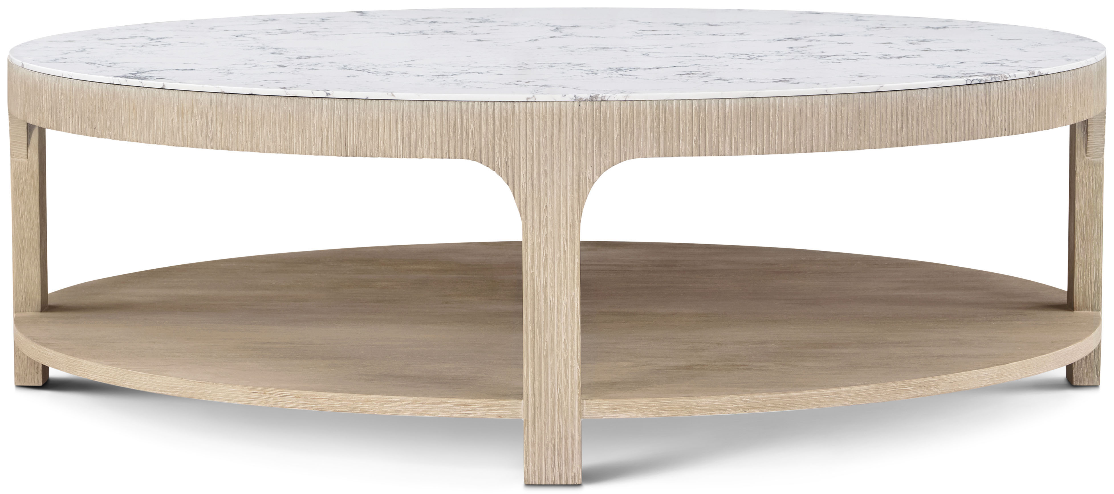 Horizon Round Quartz Cocktail Table | Theodore Alexander