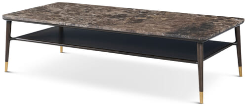Stratton Street Rectangular Marble Top Coffee Table