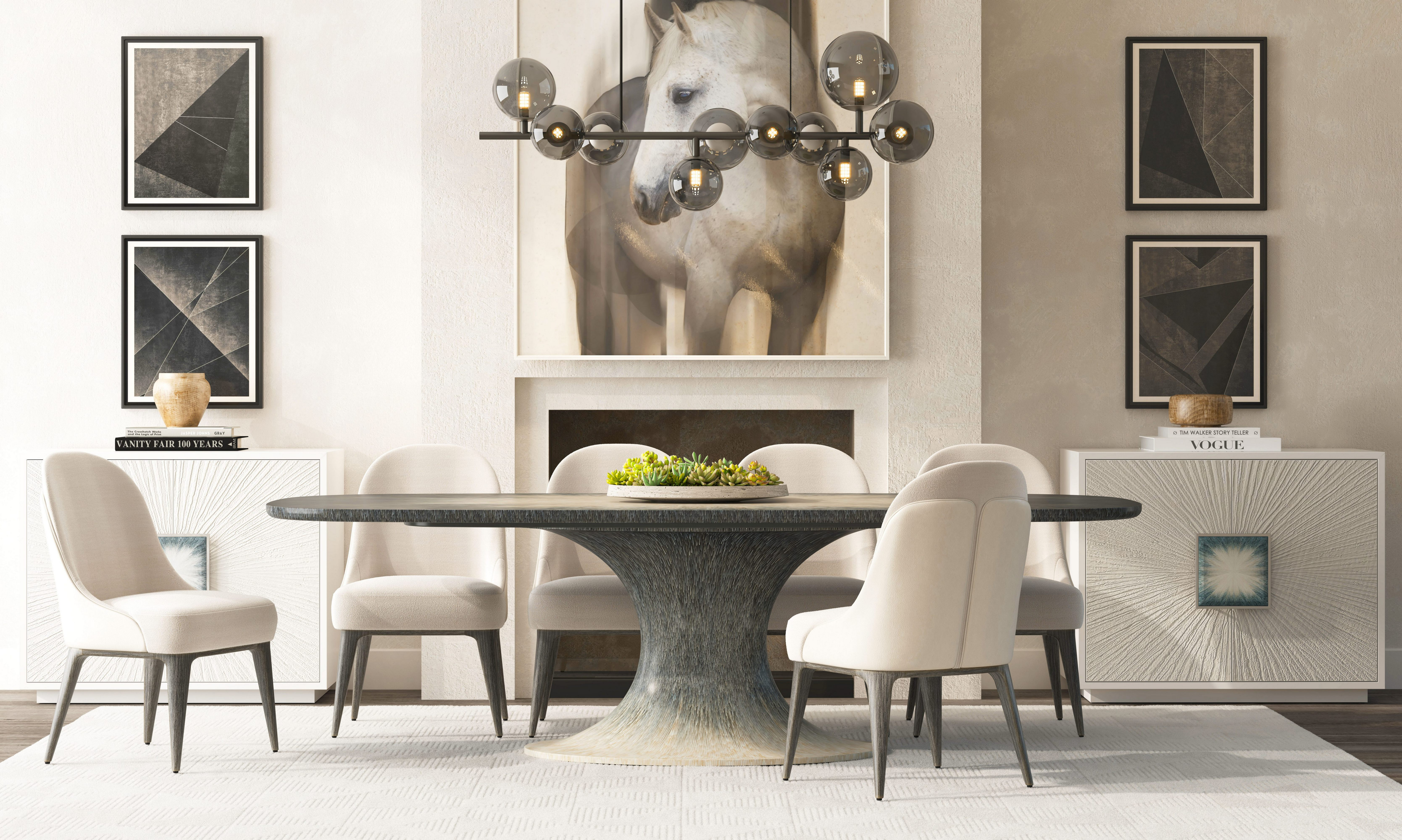 Panos Oval Dining table | Theodore Alexander
