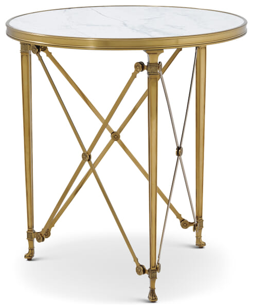 Spencer London Round Brass Center Table
