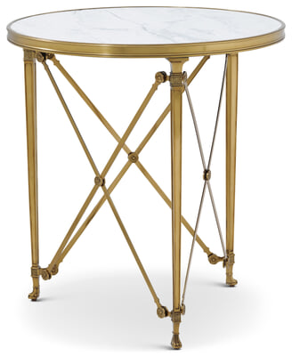 Spencer London Round Brass Center Table