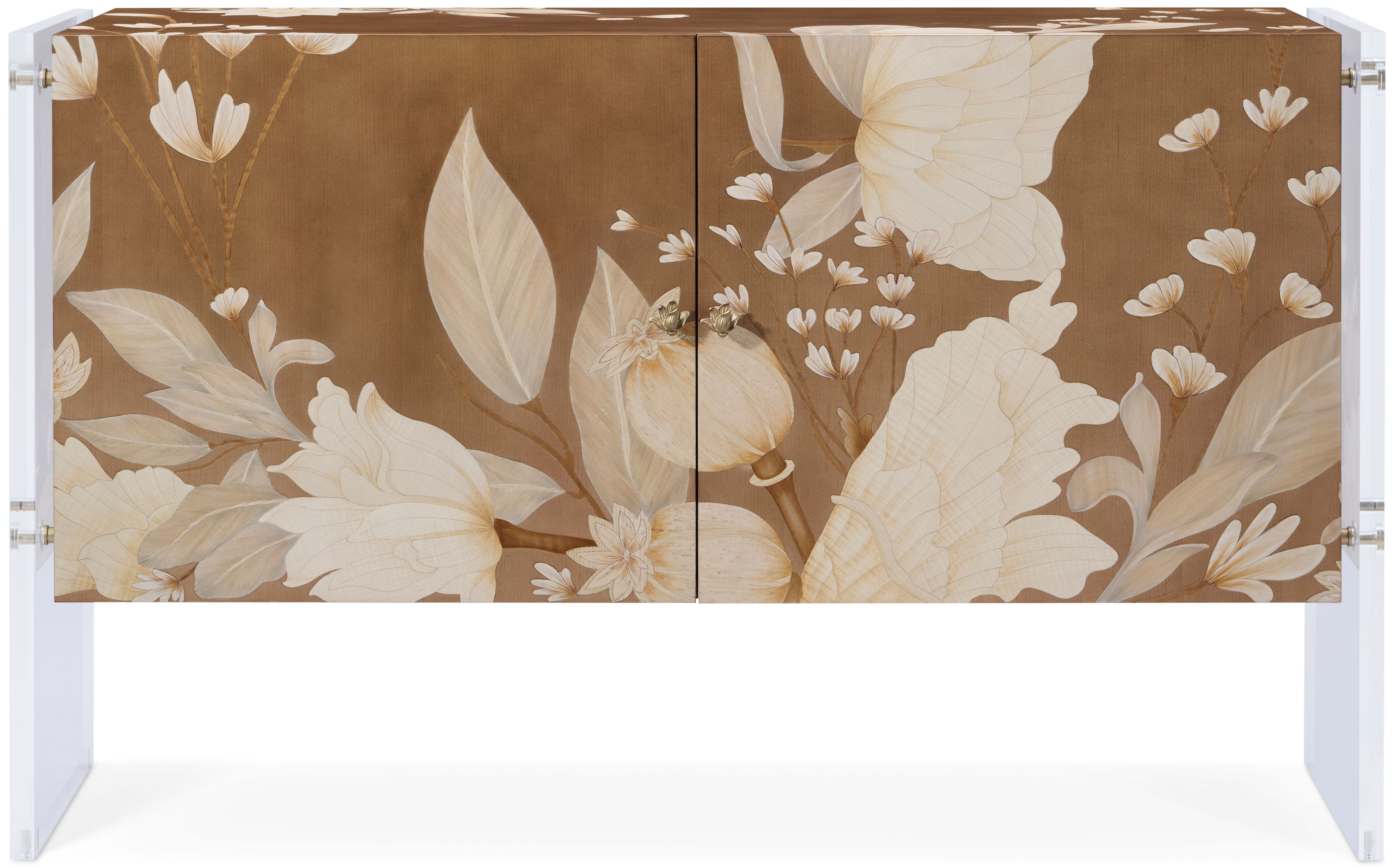BORDERS at BALCONY TEE フラワーdrawer セブンテン Bouquet 2-Door Cabinet | Theodore Alexander