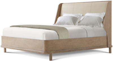 Repose Wooden With Upholstered Headboard US King Bed