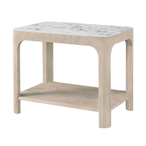 Horizon Rectangular Quartz Side Table