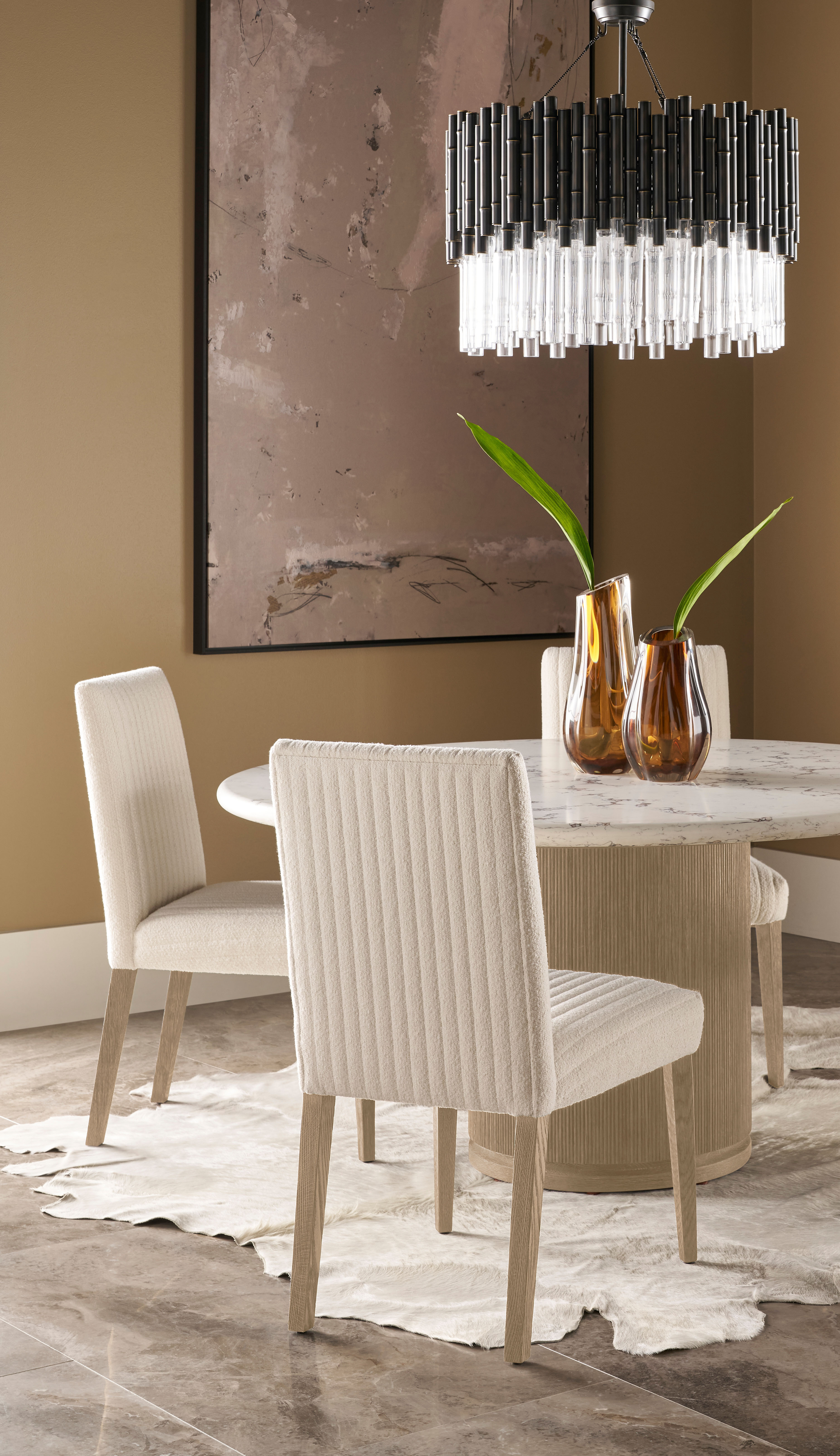 Horizon Round Quartz Dining Table | Theodore Alexander