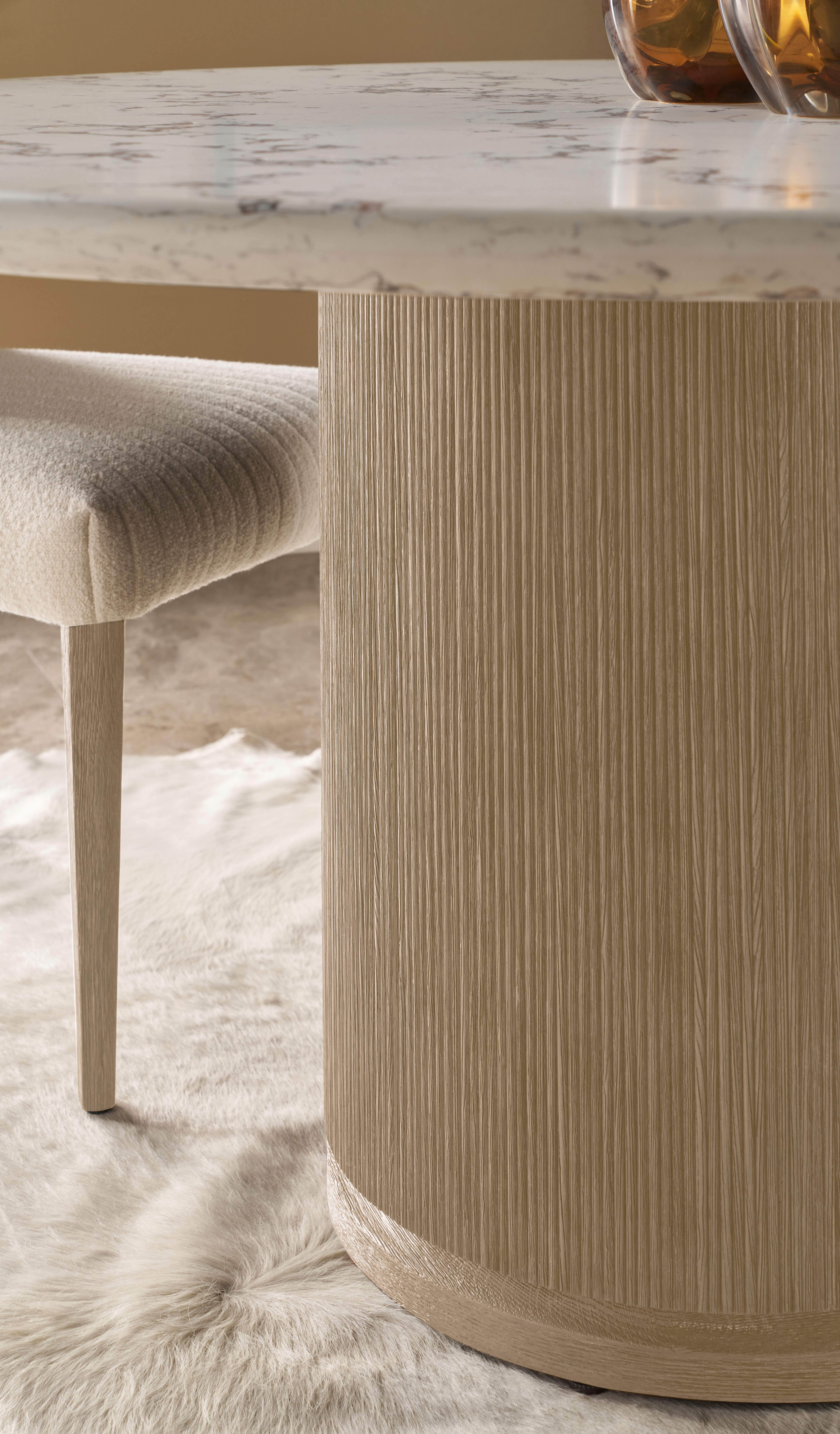 Horizon Round Quartz Dining Table | Theodore Alexander