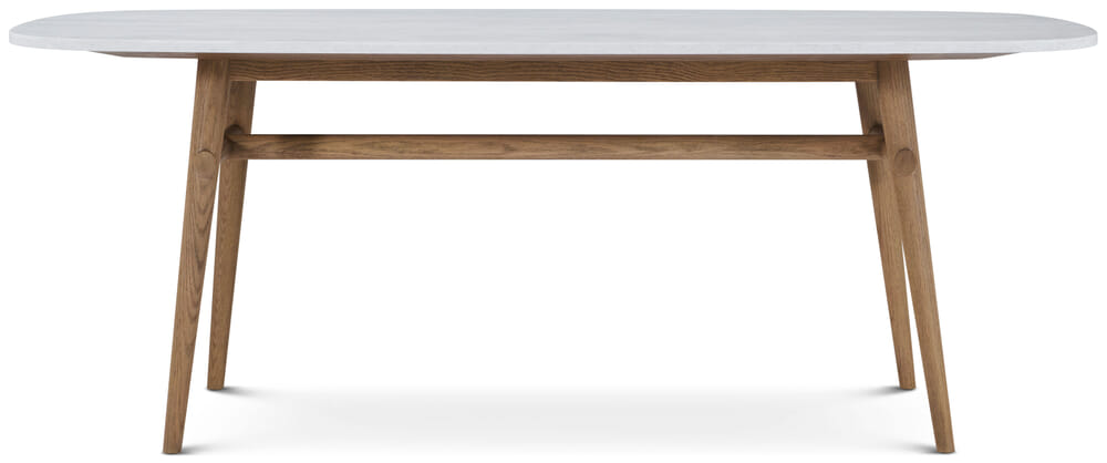 Madrid Classic Quartz Oval Dining Table