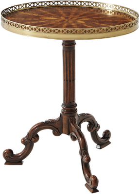 Radiating Parquetry Accent Table