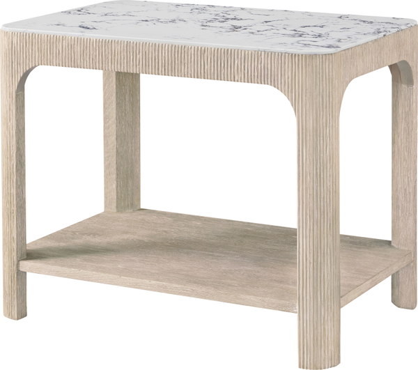 Horizon Rectangular Quartz Side Table