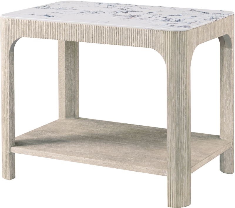 Horizon Rectangular Quartz Side Table