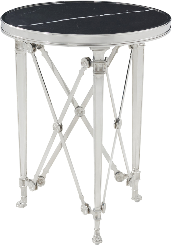 Spencer London Small Round Nickel Side Table