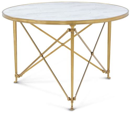 Spencer London Round Brass Center Table II Spencer London Round Brass Center Table II